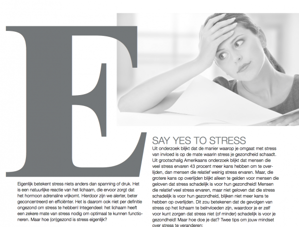 Say yes to stress